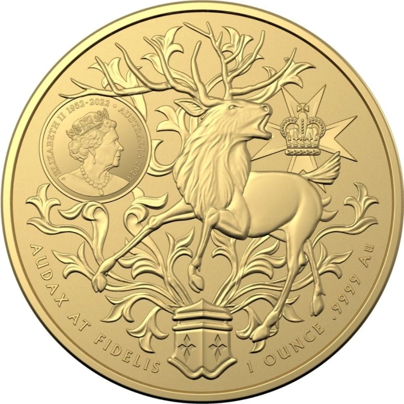 Australische gouden munt Coat of arms.Queensland 2023 1 oz Verzamelmunten