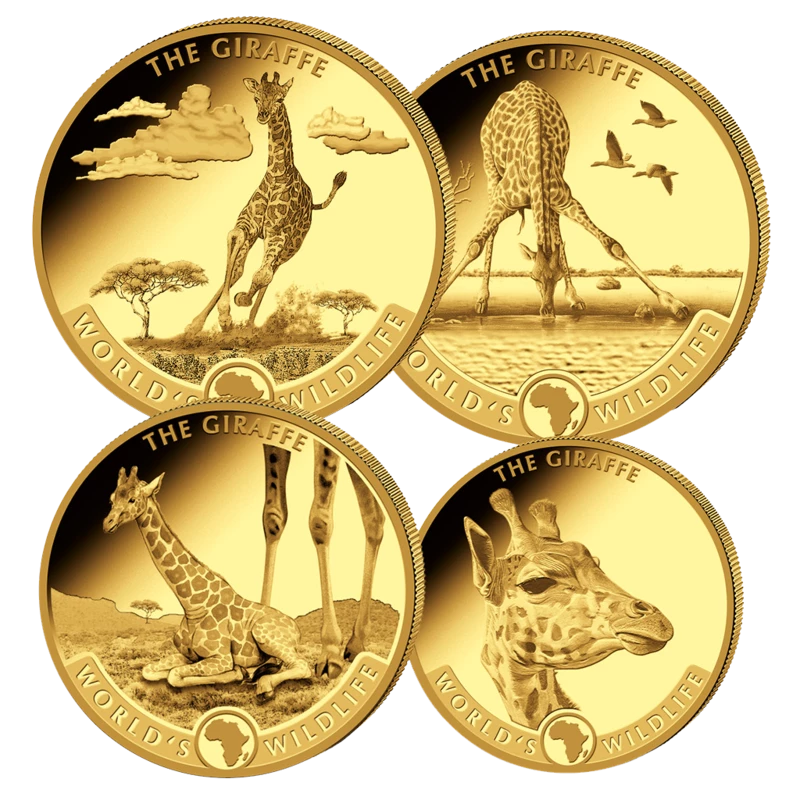 Gouden munt van de Republiek Congo in de set 