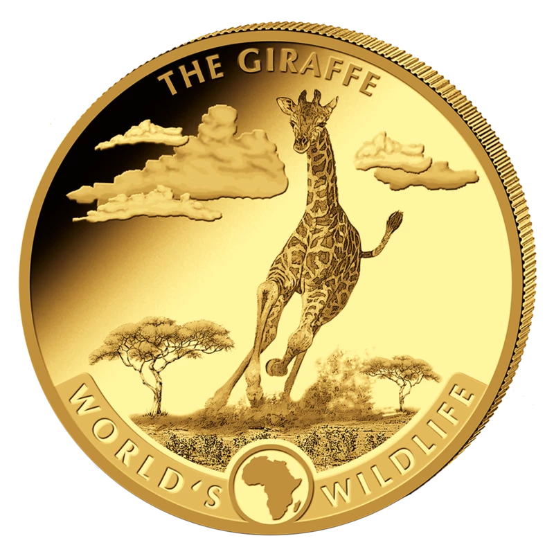 Gouden munt van de Republiek Congo in de set 