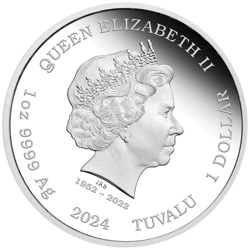 Zilveren munt Tuvalu 