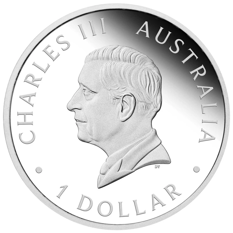 Australische zilveren huwelijksmunt, (proof) 2024 puur zilver 31,1 g. (0,9999 proof) Verzamelmunten