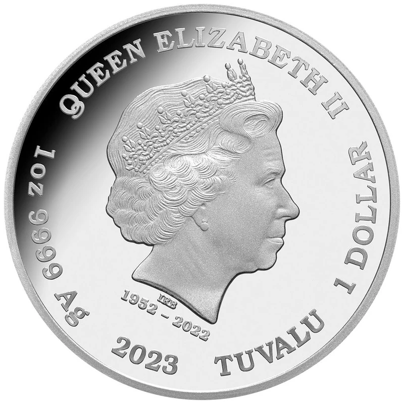 Tuvalu zilveren munt 