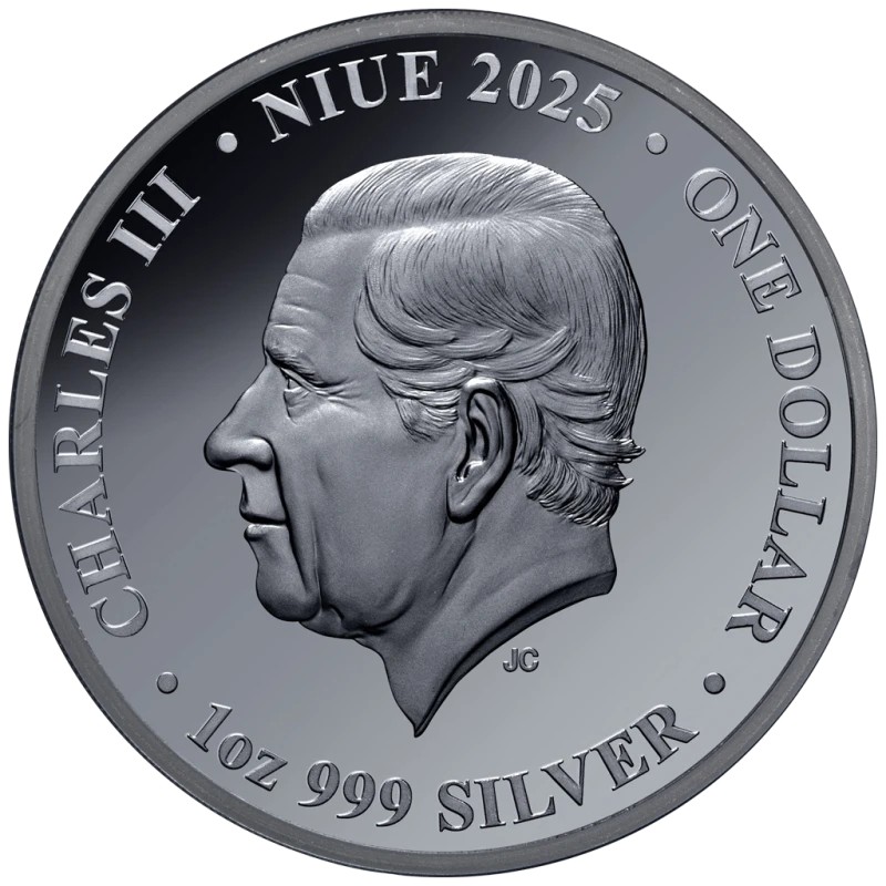 Niue: Silbermünze Tümmler 2025 polierte Platte 1 oz Sammlermünzen