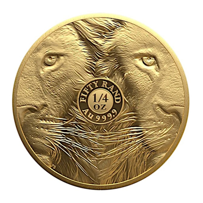 Afrique du Sud : pièce d'or Lion 2025 Belle Épreuve 1/4 oz Pièces de collection