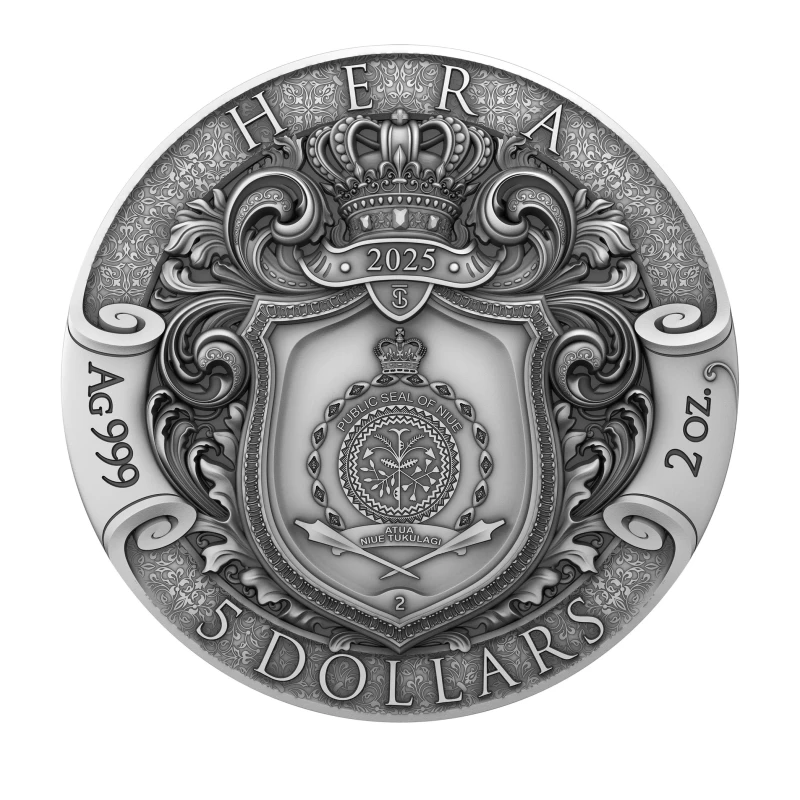 Niue: zilveren munt Hera 2025 2 oz Verzamelmunten