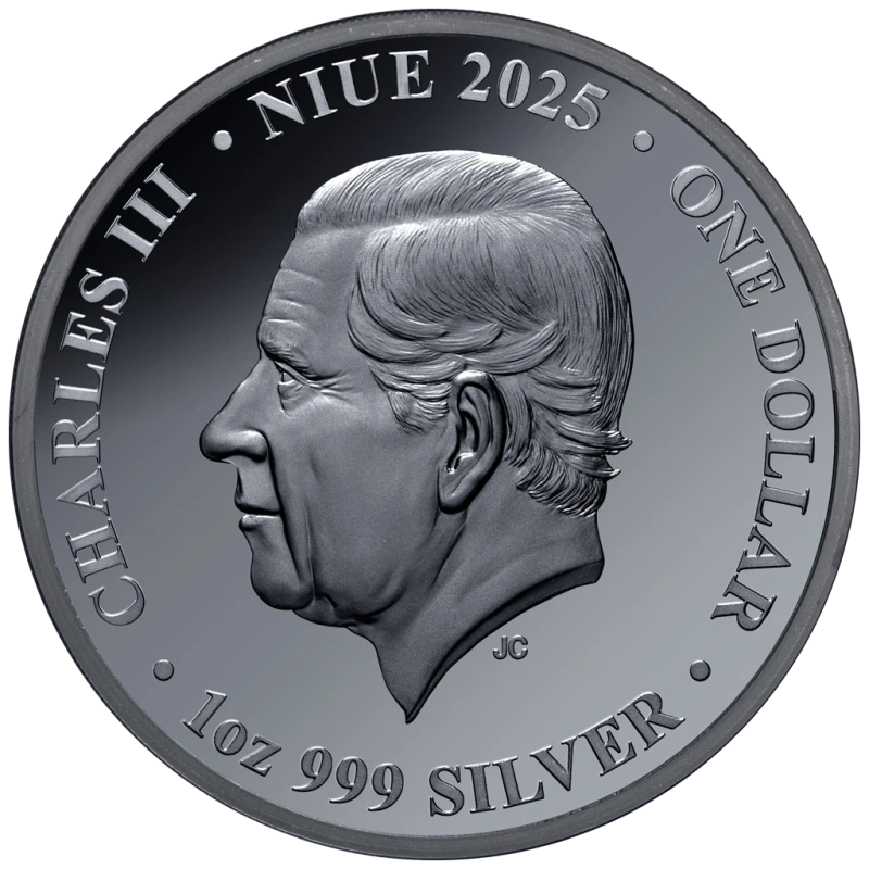 Niue zilveren munt Titanic 2025 gepolijste plaat 1 ounce gekleurd Verzamelmunten