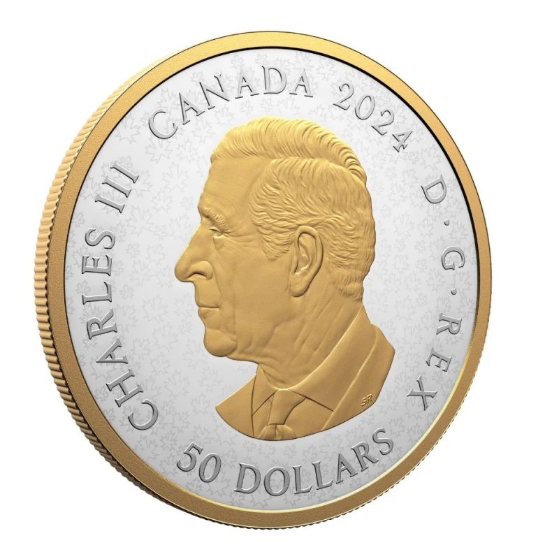 Kanada: Silbermünze Birds of Canada 2024 Polierte Platte vergoldet 5 Unzen Sammlermünzen