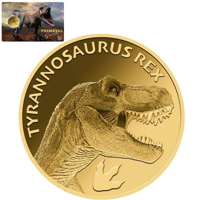 Tsjaad: gouden munt Tyrannosaurus Rex 1/1000 oz Verzamelmunten