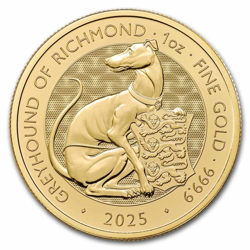 Royaume-Uni : pièce d'or Lévrier de Richmond 2025 1 oz Pièces d'investissement