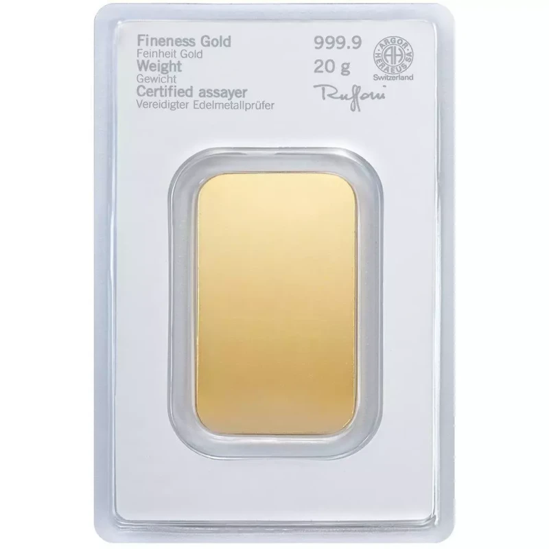Switzerland: 20 g gold bar Investment bullion