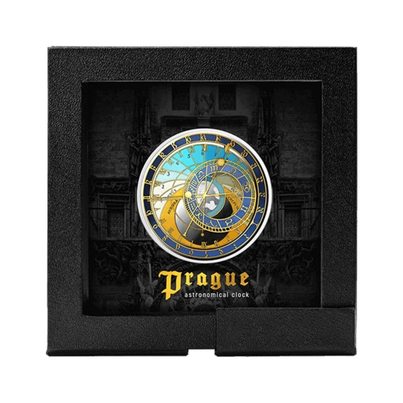 Malte : pièce en argent Horloge astronomique de Prague 2025 Belle Épreuve 1 once Pièces de collection