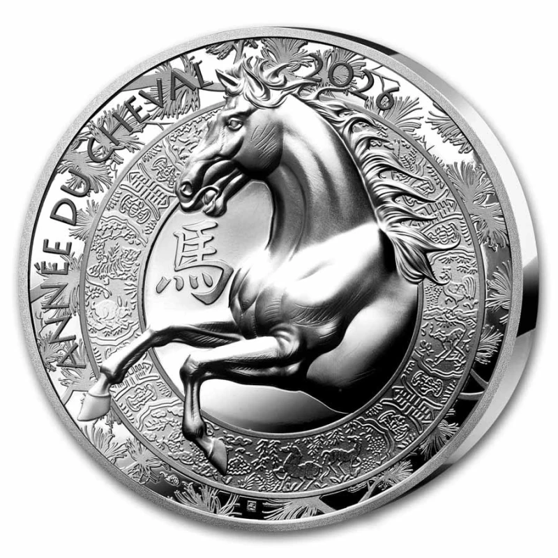 France : pièce d'argent Année du Cheval 2026 Belle Épreuve 1 once Pièces de collection