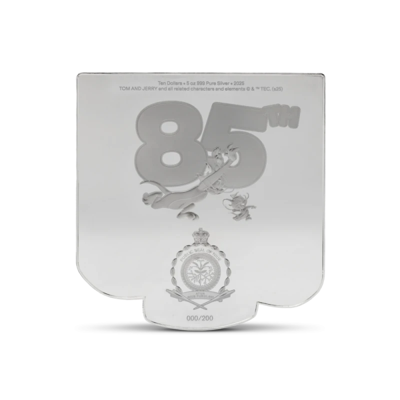 Niue: zilveren munt Tom and Jerry 2025 Gepolijste plaat ingekleurd 5 ounce Verzamelmunten