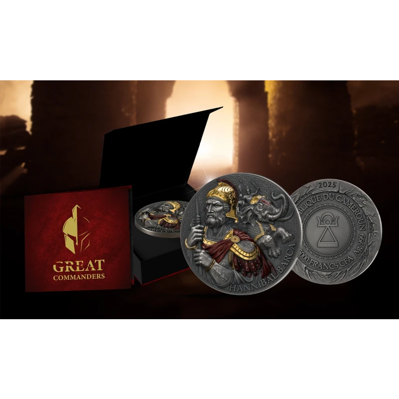 Kameroen: zilveren munt Hannibal 2025 5 oz Verzamelmunten