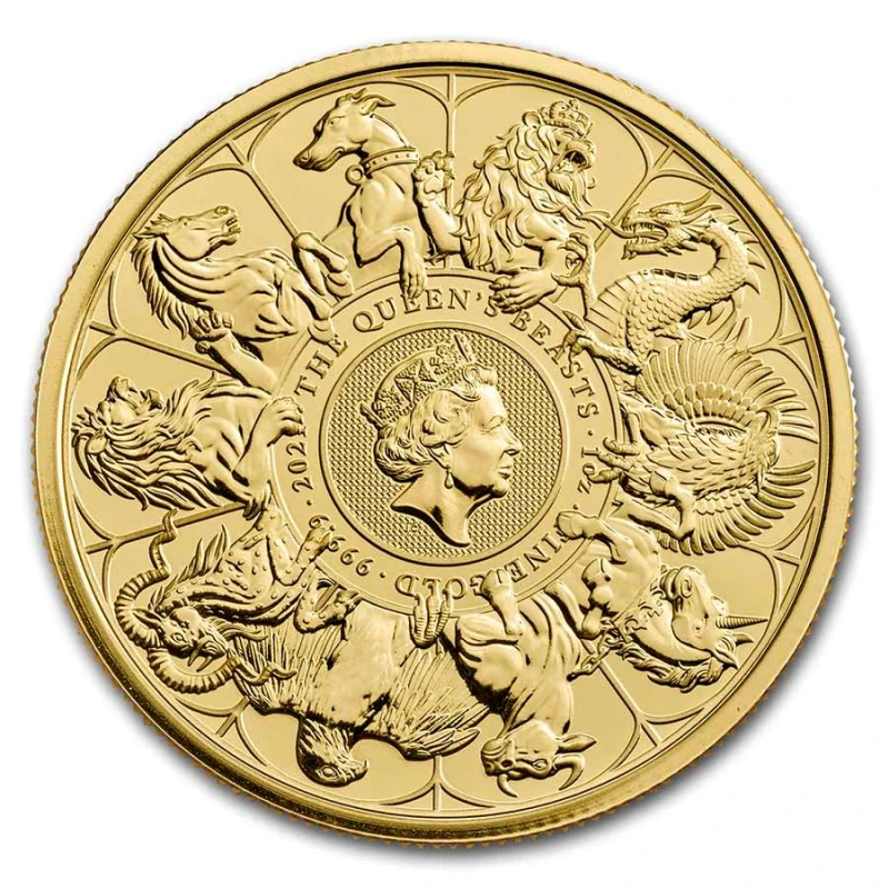 UK: gouden munt Queen's Beasts Completer 2021 1 ounce  Investeringsmunten