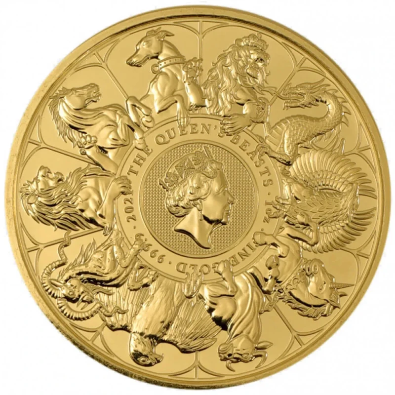 UK: gouden munt Queen's Beasts Completer 2021 1 ounce  Investeringsmunten