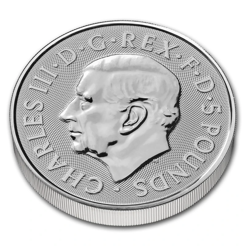 Groot-Brittannië zilveren munt Dragon 2024 2 ounce Verzamelmunten