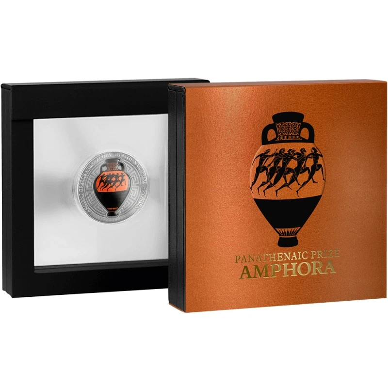Ghana: Silbermünze Panathenäische Preisamphora 2022 2 Feinunzen Sammlermünzen