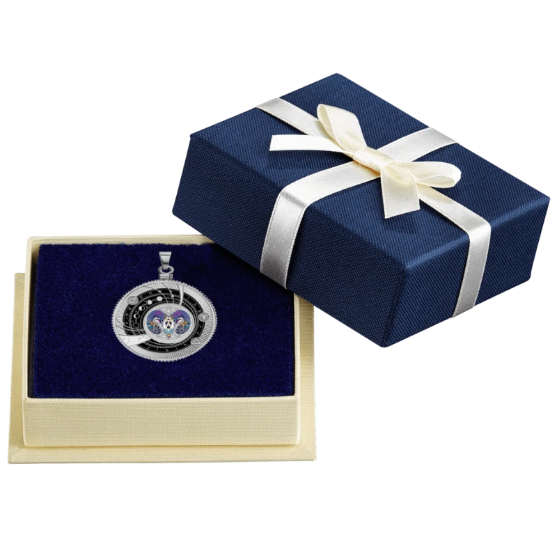 Kamerun: Silbermünze Aries 2025 Polierte Platte koloriert 10 g Sammlermünzen