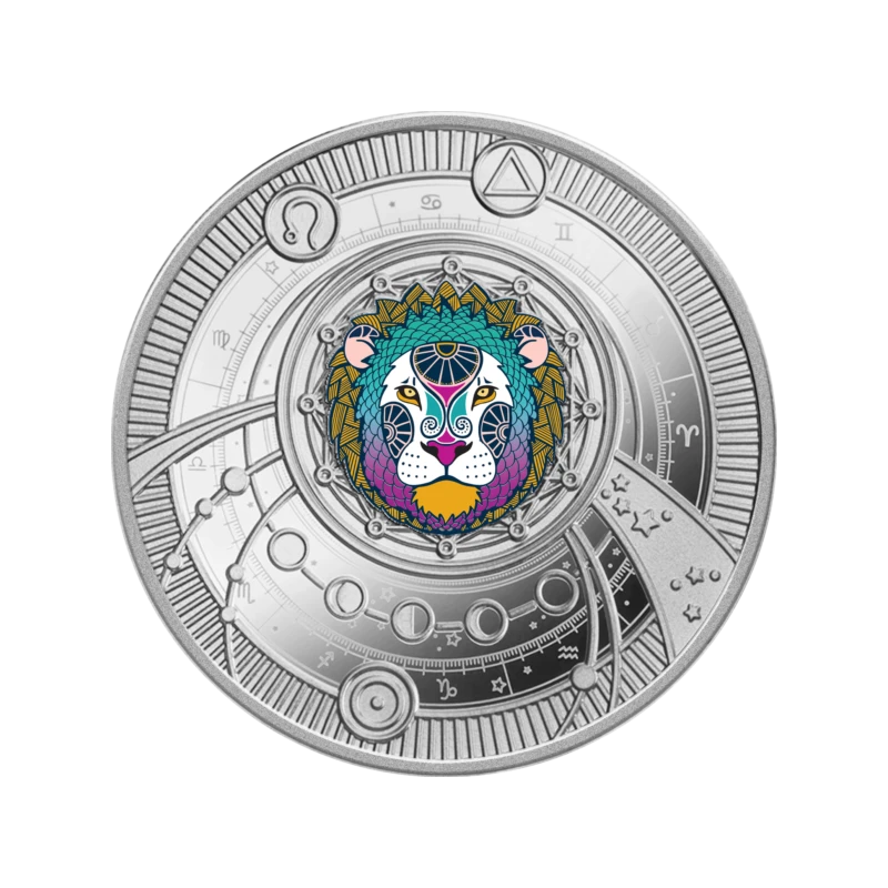 Cameroun : pièce en argent Léo 2025 Belle Épreuve colorée 10 g Pièces de collection