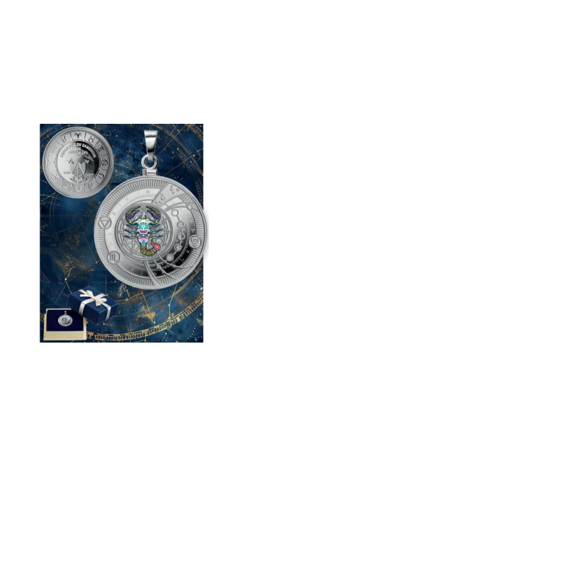 Kamerun: Silbermünze Skorpion 2025 Polierte Platte koloriert 10 g Sammlermünzen