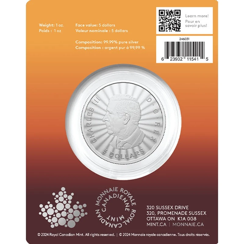 Kanada: Silbermünze The Majestic Polar Bear 2024 1 oz Sammlermünzen