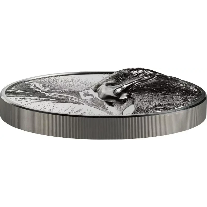 Mongolie : pièce en argent Majestic Eagle 2023 Belle Épreuve haut relief 500 g Pièces de collection
