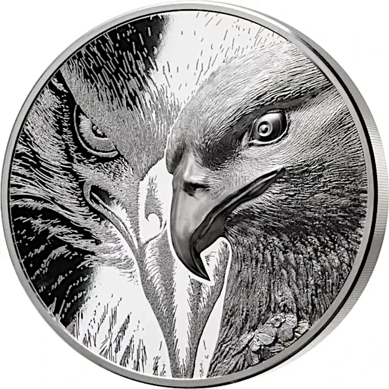Mongolie : pièce en argent Majestic Eagle 2023 Belle Épreuve haut relief 500 g Pièces de collection