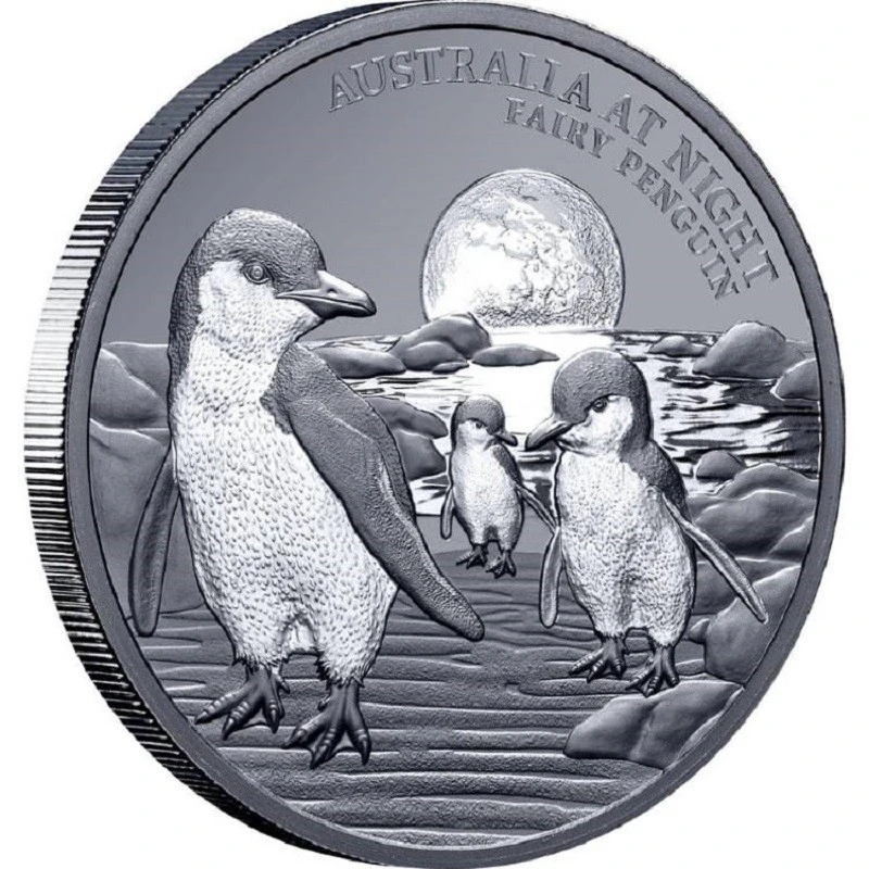Niue: Silbermünze Fairy Penguin 2024 polierte Platte 1 oz Sammlermünzen