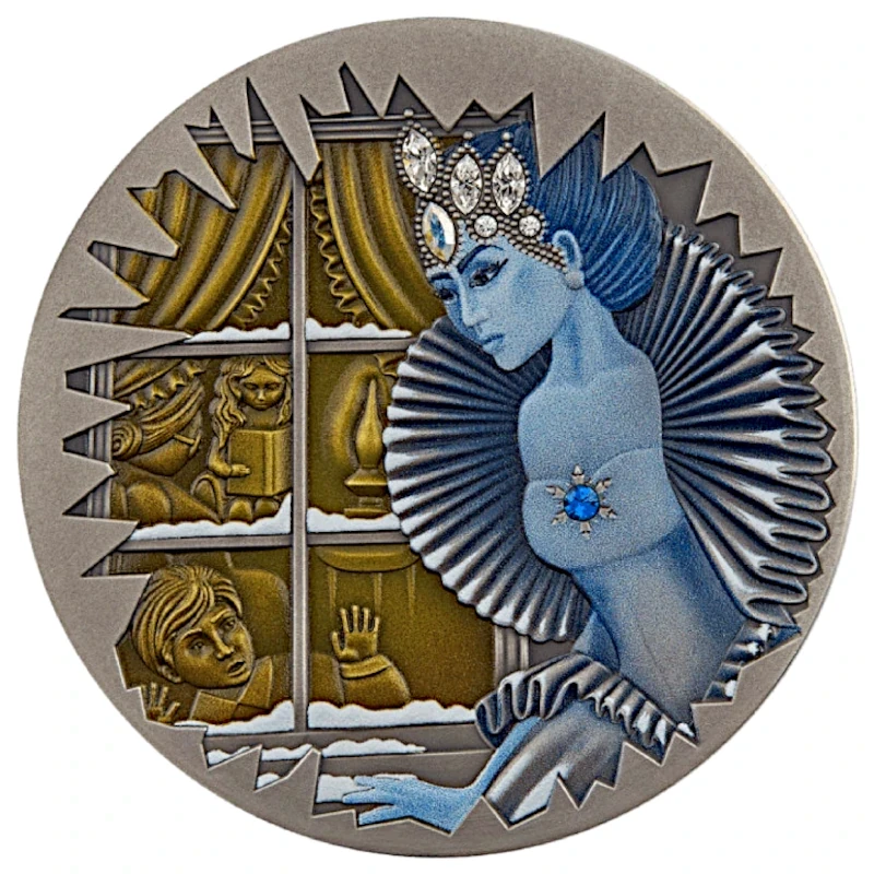 Niue : pièce en argent La Reine des Neiges 2022 colorée 1 once Pièces de collection