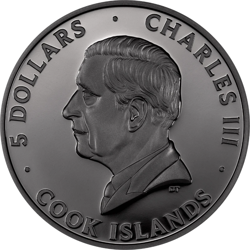 Îles Cook : pièce en argent Butterfly 2025 Obsidian Black Belle Épreuve 1 once Pièces de collection