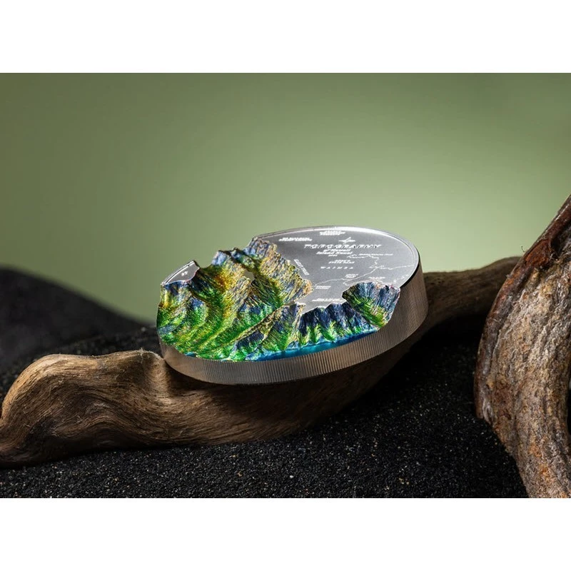 Iles Cook : pièce d'argent Hawaii 2024 Belle Épreuve colorée ultra haut relief 5 Once Pièces de collection