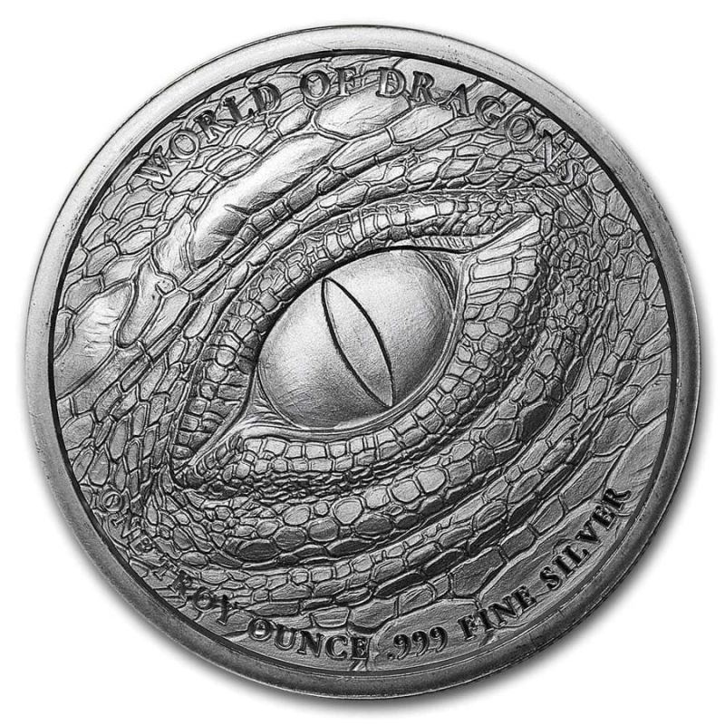 USA Silver Coin World of Dragons Welsh Dragon 1 once Pièces de collection