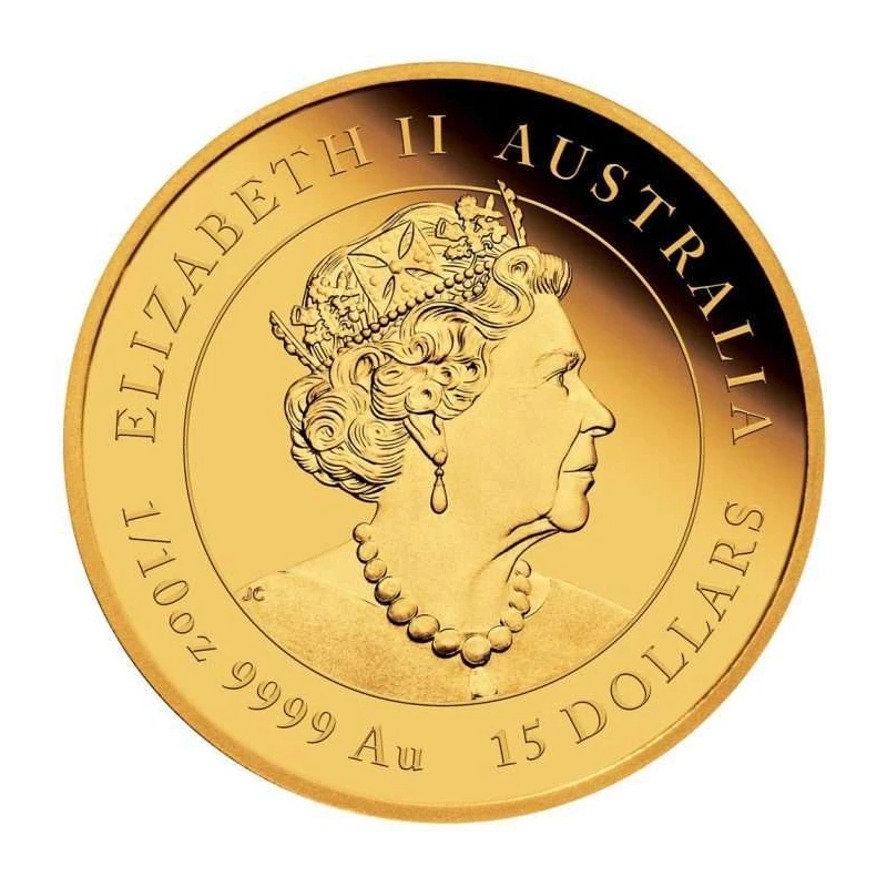 Australië Gouden Munt Lunar III Jaar van het Konijn 2023 Gepolijste plaat 1/10 ounce Verzamelmunten