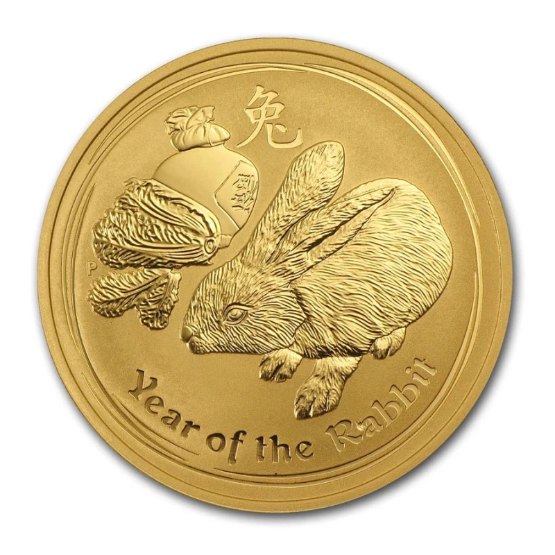 Australië gouden munt Lunar II Jaar van het Konijn 2011 1 ounce Verzamelmunten