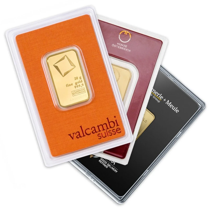 Goldbarren 20 g (Verschiedene Hersteller) Anlagebarren