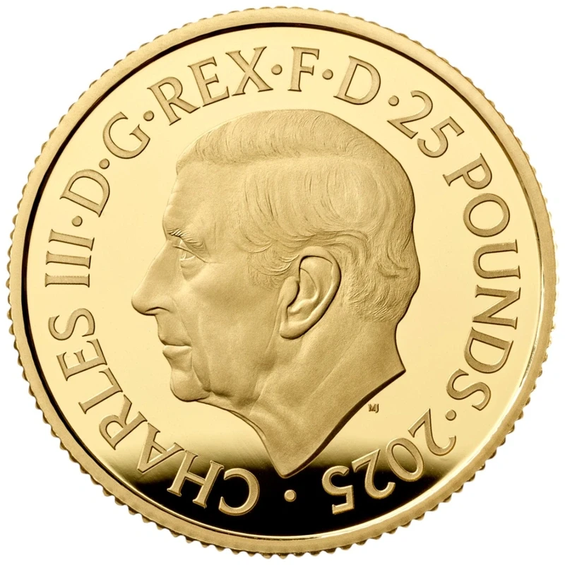 Royaume-Uni Pièce d'or Année du serpent 2025 Belle Épreuve 1/4 once Pièces de collection