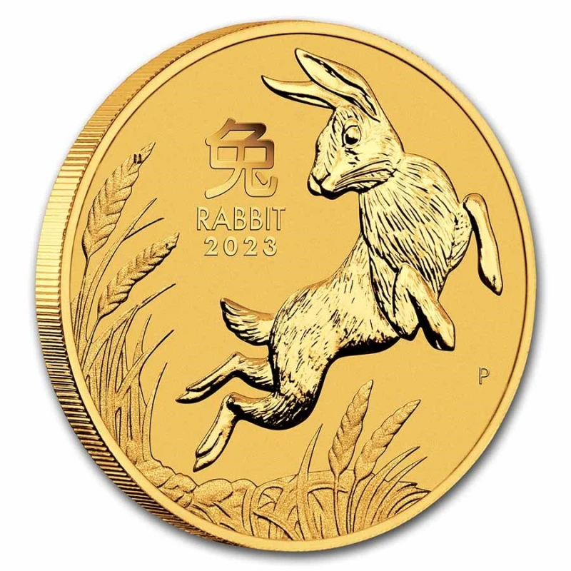 Australië Gouden Munt Lunar III Jaar van het Konijn 2023 1/2 ounce Verzamelmunten