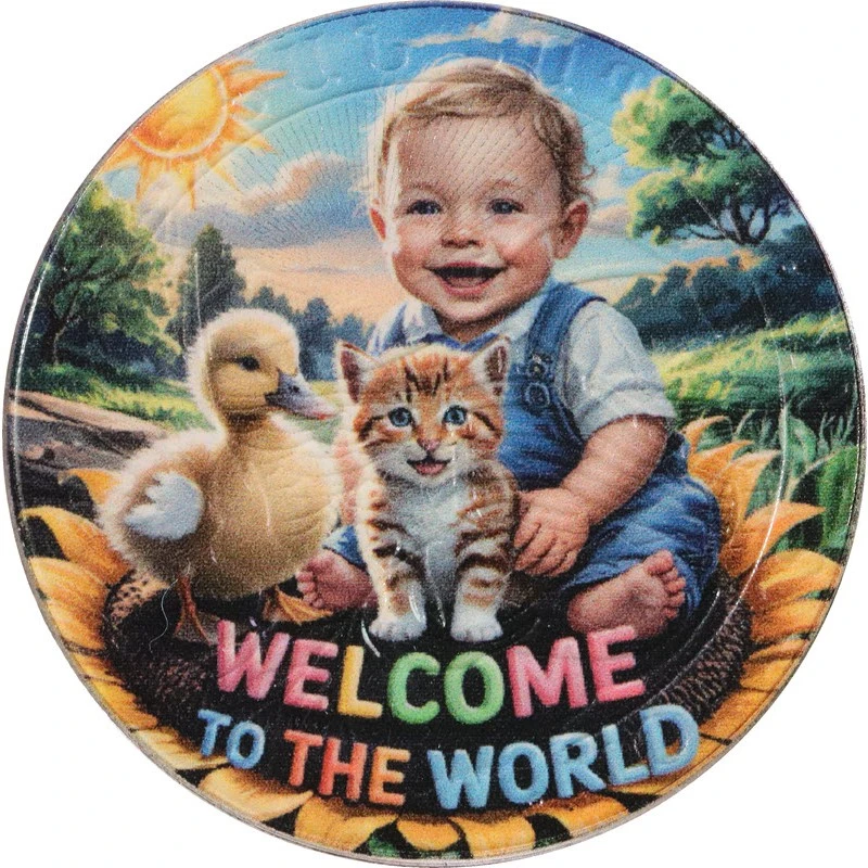 Armenië zilveren munt Noah's Ark Baby Boy 2025 Gekleurd 1 ounce Verzamelmunten