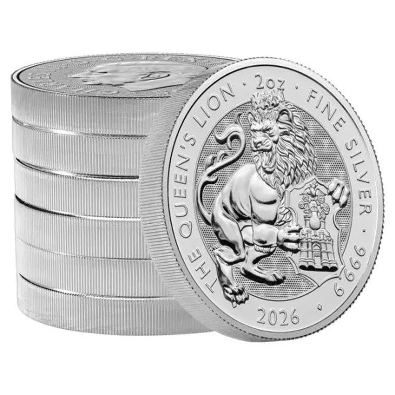 Zilveren munt van het Verenigd Koninkrijk The Royal Tudor Beasts Queen's Lion 2026 2 ounce Verzamelmunten