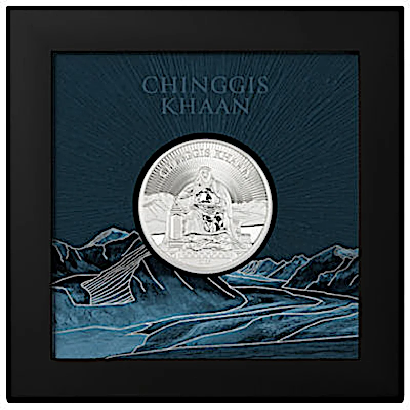 Mongolie Pièce d'argent Chinggis Khaan 2026 Belle Épreuve 1 once Pièces de collection