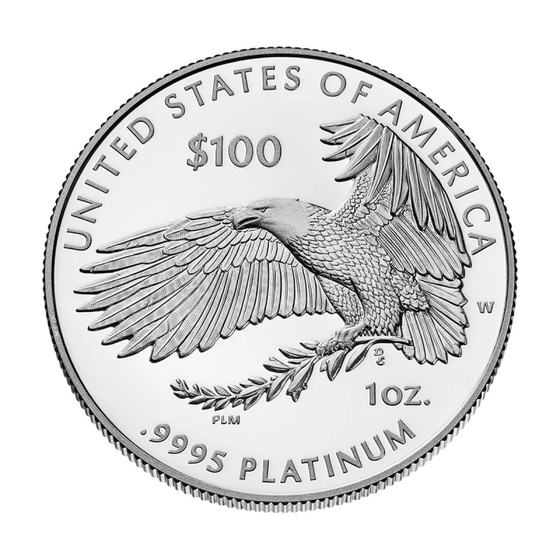 United States Platinum Coin Onafhankelijkheidsverklaring 2026 Gepolijste plaat 1 ounce Investeringsmunten