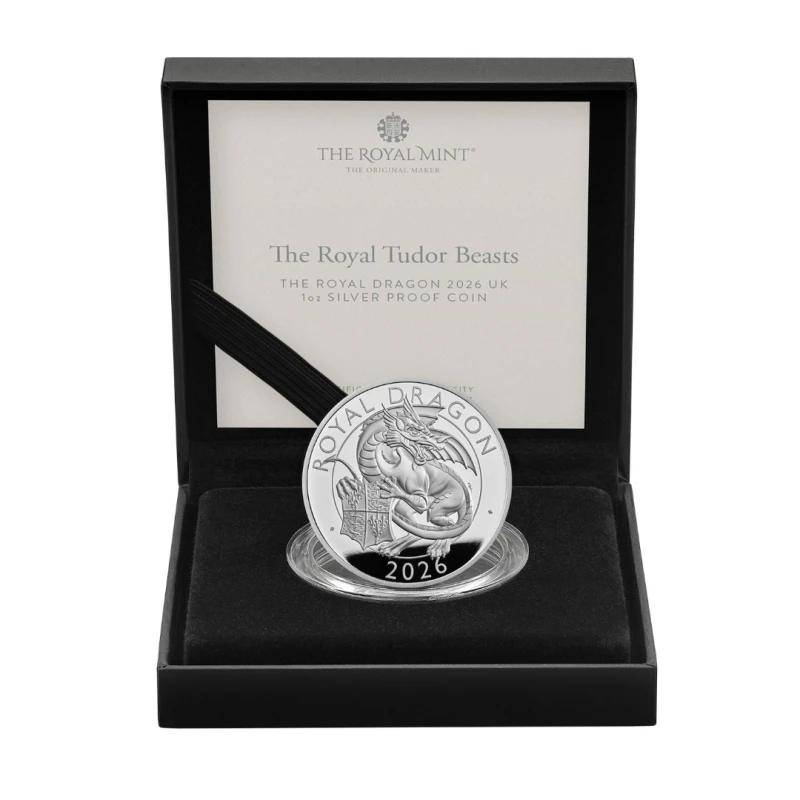 United Kingdom Silver Coin Royal Dragon 2026 Proof 1 oz Collectible coins
