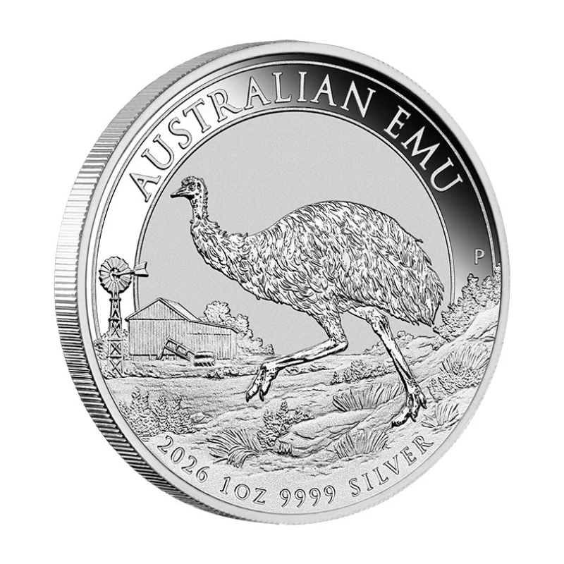 Australië zilveren munt Emu 2026 1 ounce Investeringsmunten