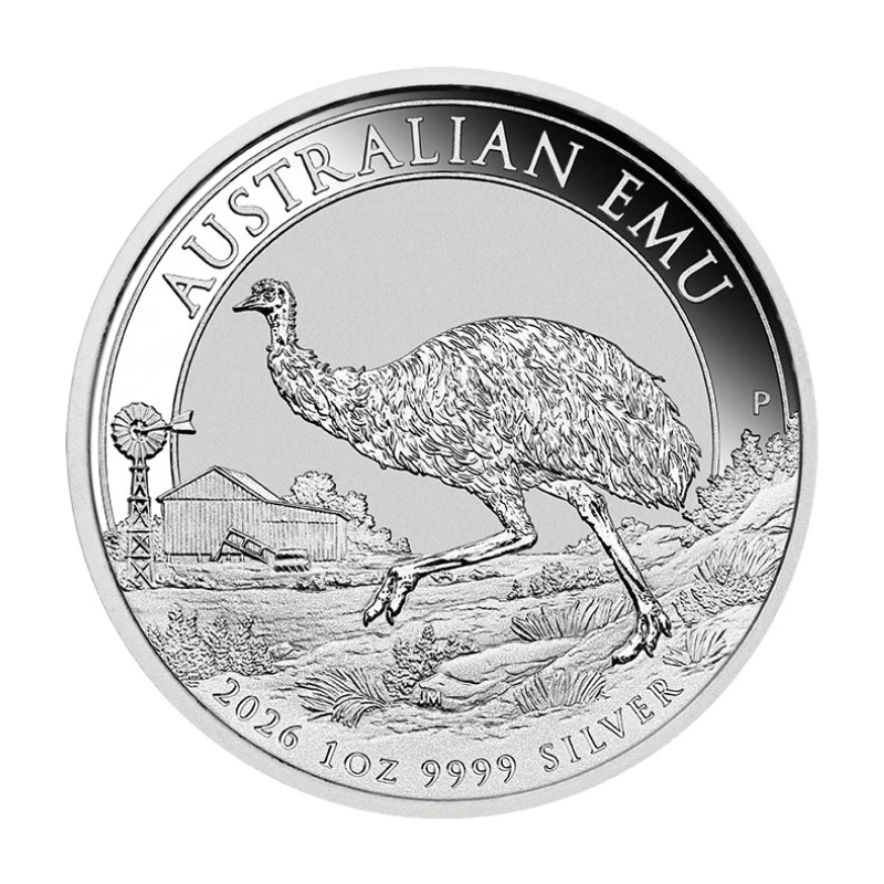 Australië zilveren munt Emu 2026 1 ounce Investeringsmunten