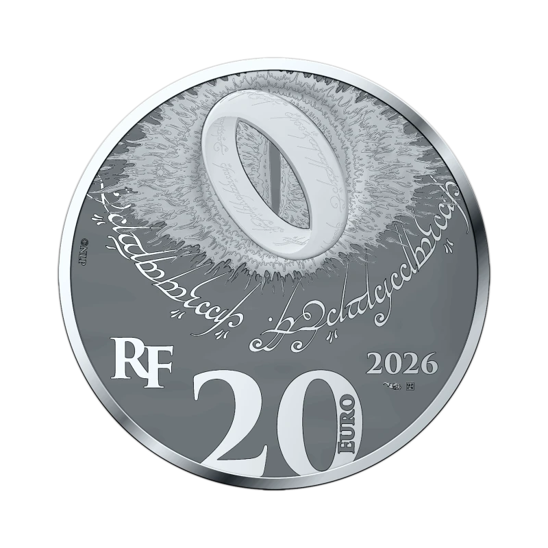 France Pièce d'argent Le Seigneur des Anneaux 2026 Belle Épreuve 1 once Pièces de collection