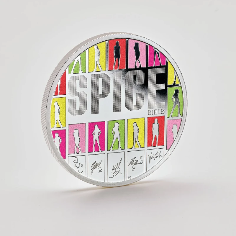 Royaume-Uni Pièce d'argent Spice Girls 2026 Belle Épreuve colorée 1 once Pièces de collection