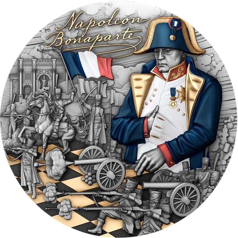 Niue Zilveren Munt Napoleon Bonaparte 2025 Verguld 2 ounce Verzamelmunten