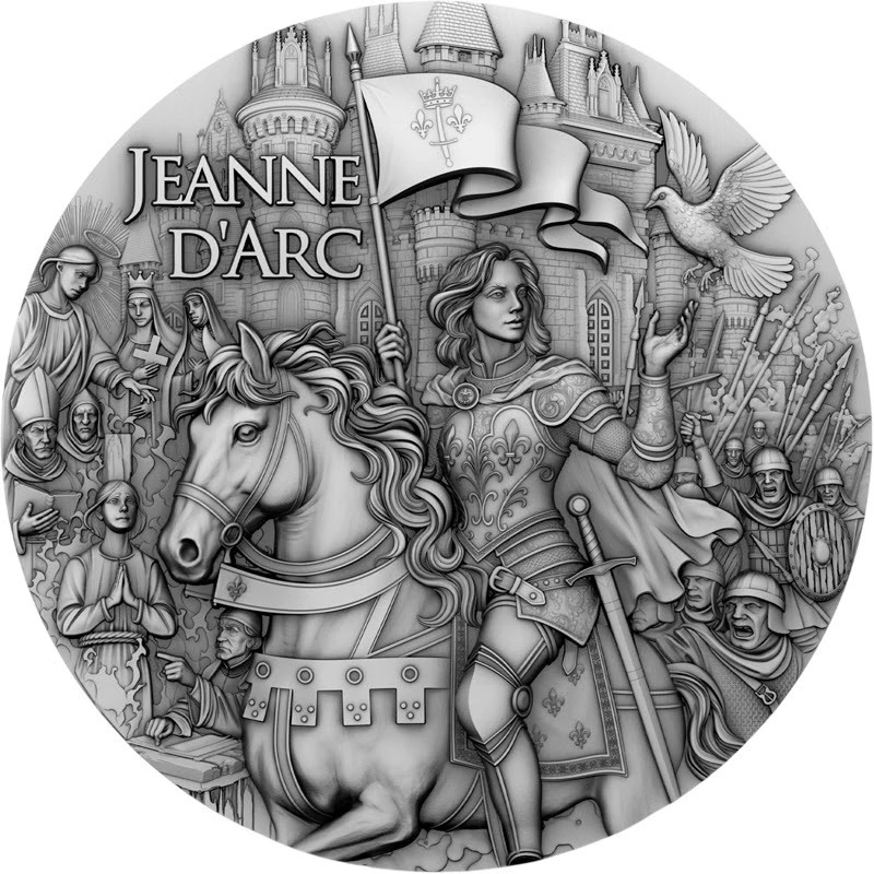 Niue Pièce d'argent Jeanne d'Arc 2025 2 Once Pièces de collection